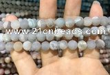 CAA1402 15.5 inches 8mm round matte druzy agate beads