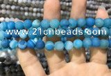 CAA1408 15.5 inches 8mm round matte druzy agate beads