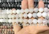 CAA1415 15.5 inches 10mm round matte druzy agate beads