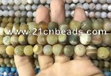 CAA1435 15.5 inches 12mm round matte druzy agate beads