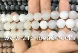 CAA1445 15.5 inches 14mm round matte druzy agate beads