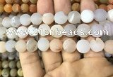 CAA1446 15.5 inches 14mm round matte druzy agate beads