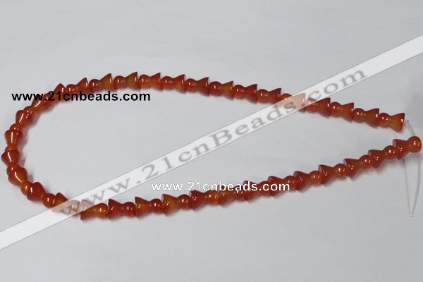 CAA145 15.5 inches 9*12mm bell shape red agate gemstone beads