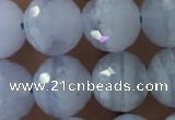 CAA1461 15.5 inches 8mm faceted round blue lace agate beads