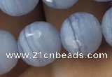 CAA1463 15.5 inches 10mm faceted round blue lace agate beads