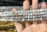 CAA1530 15.5 inches 4mm round banded agate beads wholesale