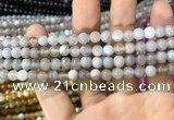 CAA1531 15.5 inches 6mm round banded agate beads wholesale