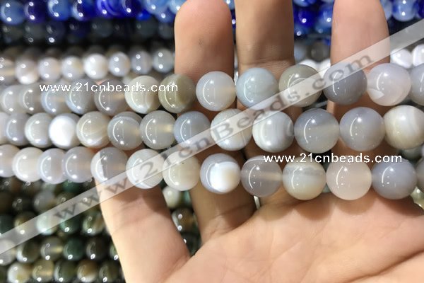 CAA1533 15.5 inches 10mm round banded agate beads wholesale