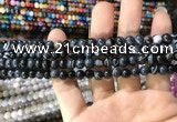 CAA1542 15.5 inches 4mm round banded agate beads wholesale