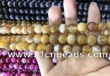 CAA1550 15.5 inches 8mm round banded agate beads wholesale