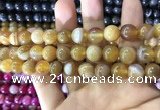 CAA1552 15.5 inches 12mm round banded agate beads wholesale