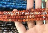 CAA1566 15.5 inches 4mm round banded agate beads wholesale