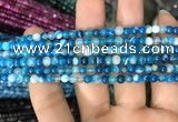 CAA1572 15.5 inches 4mm round banded agate beads wholesale