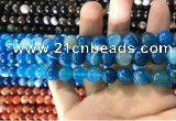 CAA1574 15.5 inches 8mm round banded agate beads wholesale