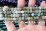 CAA1585 15.5 inches 6mm round banded agate beads wholesale