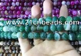 CAA1592 15.5 inches 8mm round banded agate beads wholesale