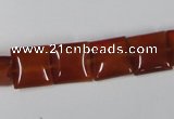 CAA160 15.5 inches 12*12mm square red agate gemstone beads