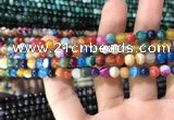 CAA1602 15.5 inches 4mm round banded agate beads wholesale