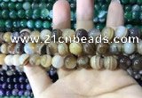 CAA1617 15.5 inches 10mm round banded agate beads wholesale