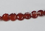 CAA162 15.5 inches 8*8mm heart red agate gemstone beads