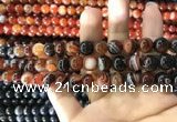 CAA1622 15.5 inches 8mm round banded agate beads wholesale