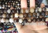 CAA1638 15.5 inches 12mm faceted round banded agate beads