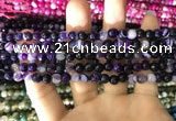 CAA1650 15.5 inches 6mm faceted round banded agate beads