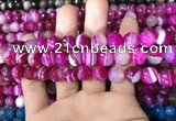 CAA1657 15.5 inches 10mm faceted round banded agate beads