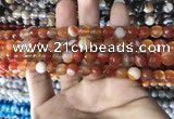 CAA1660 15.5 inches 6mm faceted round banded agate beads