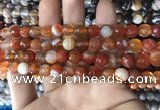CAA1661 15.5 inches 8mm faceted round banded agate beads