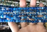 CAA1665 15.5 inches 6mm faceted round banded agate beads