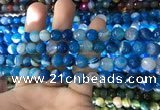 CAA1666 15.5 inches 8mm faceted round banded agate beads