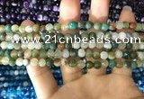 CAA1670 15.5 inches 6mm faceted round banded agate beads