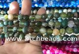 CAA1671 15.5 inches 8mm faceted round banded agate beads