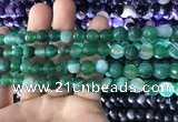 CAA1676 15.5 inches 8mm faceted round banded agate beads