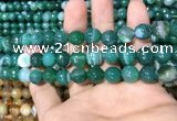 CAA1677 15.5 inches 10mm faceted round banded agate beads