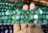 CAA1678 15.5 inches 12mm faceted round banded agate beads