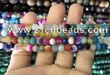 CAA1680 15.5 inches 6mm faceted round banded agate beads