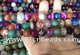 CAA1683 15.5 inches 12mm faceted round banded agate beads