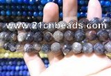 CAA1730 15 inches 10mm faceted round fire crackle agate beads