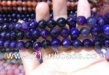 CAA1732 15 inches 10mm faceted round fire crackle agate beads