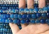 CAA1738 15 inches 10mm faceted round fire crackle agate beads