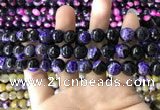 CAA1777 15 inches 10mm faceted round fire crackle agate beads