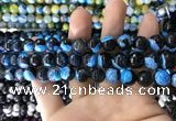 CAA1779 15 inches 10mm faceted round fire crackle agate beads