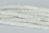 CAA18 15.5 inches 4*4mm cube white agate gemstone beads wholesale