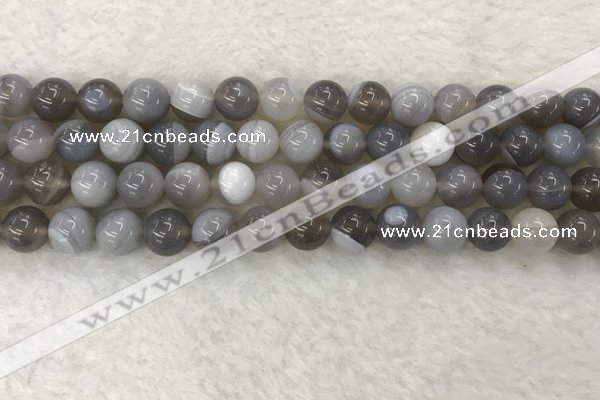 CAA1803 15.5 inches 10mm round banded agate gemstone beads