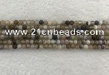 CAA1810 15.5 inches 4mm round banded agate gemstone beads