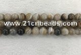 CAA1815 15.5 inches 14mm round banded agate gemstone beads