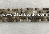 CAA1820 15.5 inches 4mm round banded agate gemstone beads