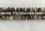 CAA1824 15.5 inches 12mm round banded agate gemstone beads